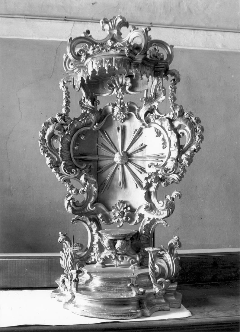 trono per esposizione eucaristica - manifattura emiliano-lombarda (seconda metà sec. XVIII)