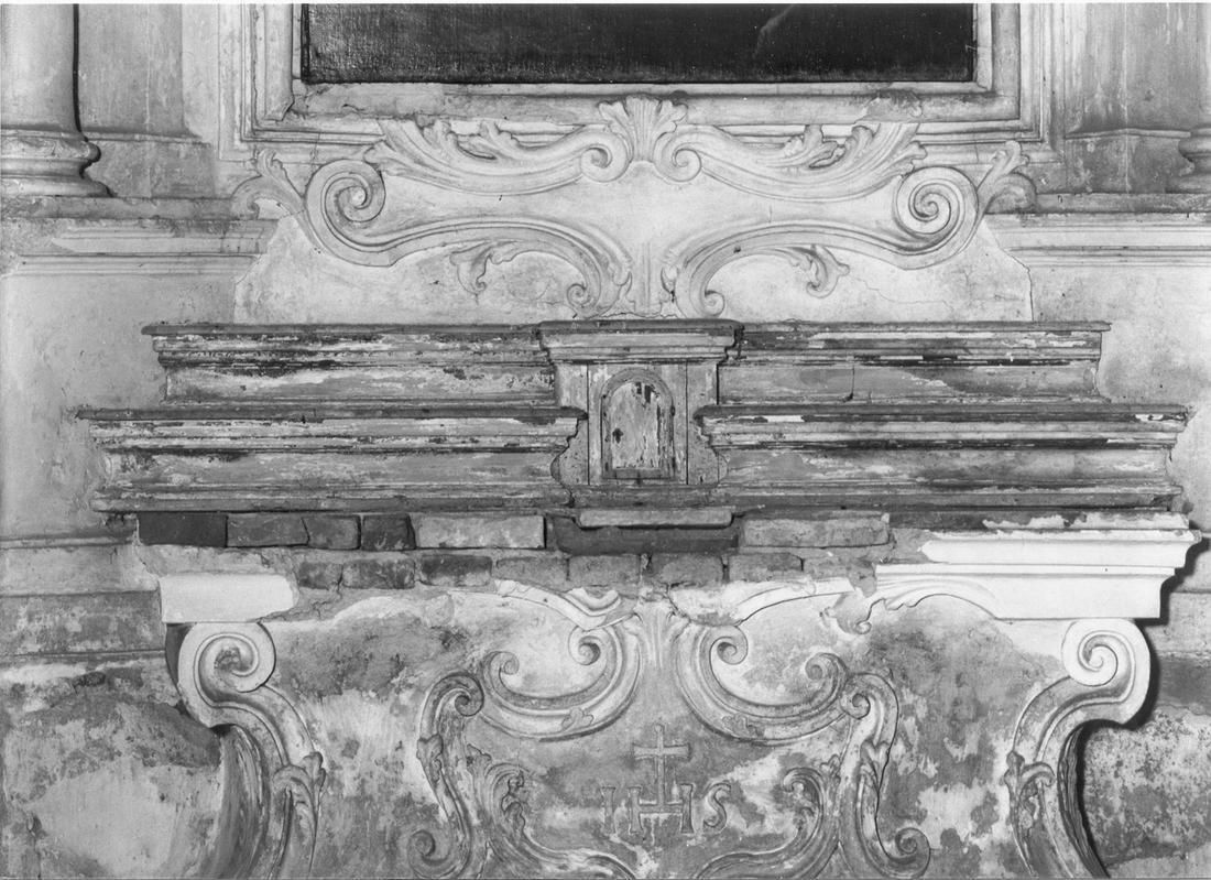 gradino d'altare, elemento d'insieme - manifattura emiliano-lombarda (sec. XVIII)