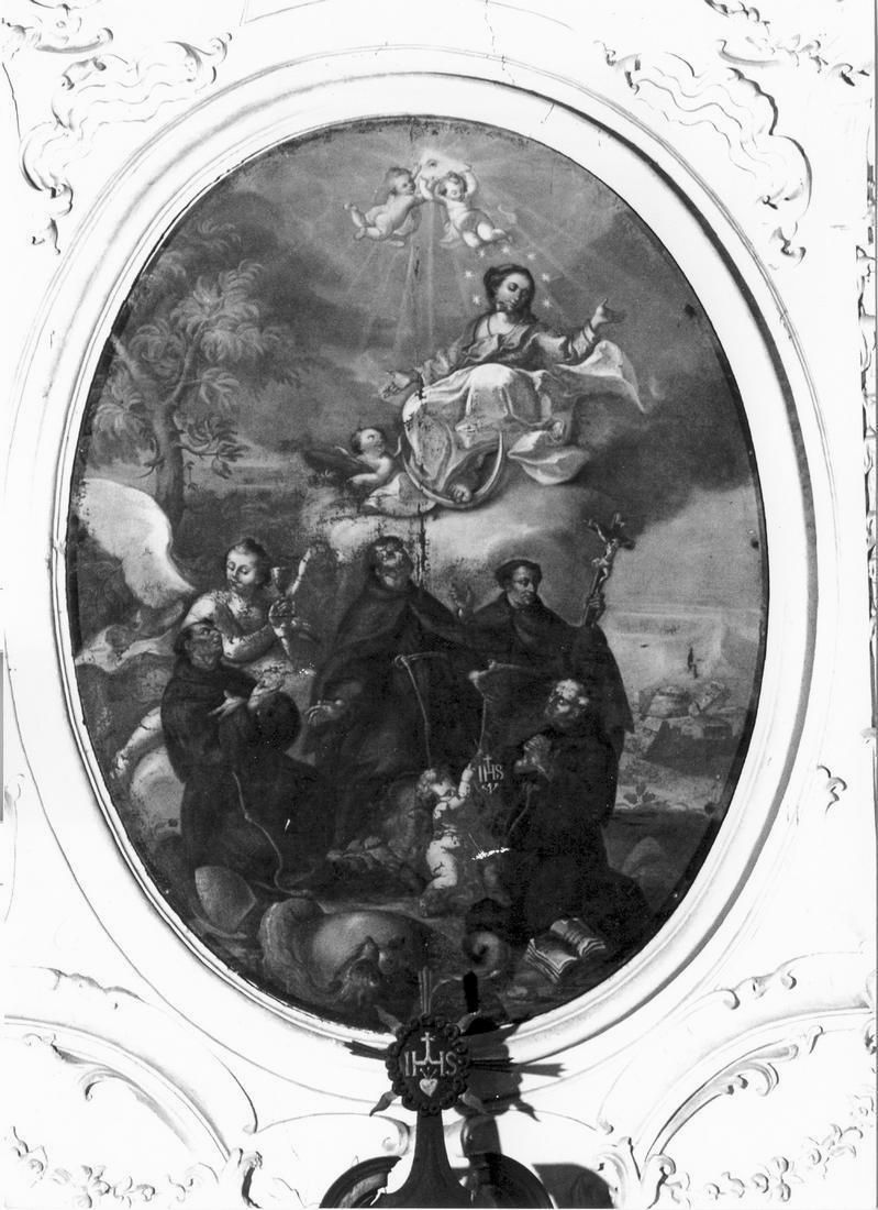 Immacolata Concezione e quattro santi francescani (dipinto) - ambito emiliano (seconda metà sec. XVIII)