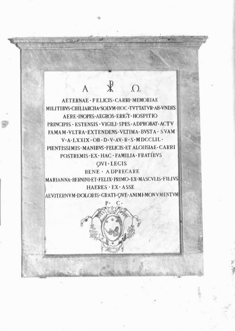 lapide - manifattura emiliano-lombarda (sec. XVIII)