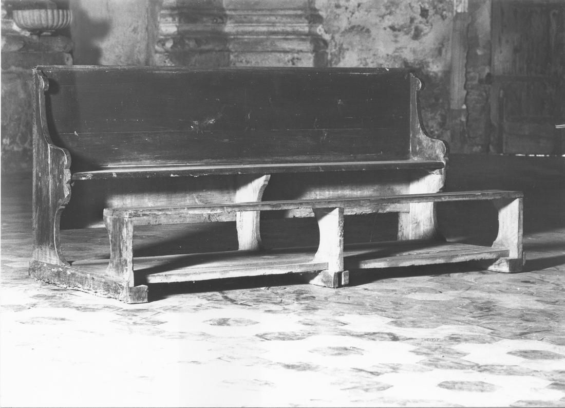 banco da chiesa, serie - manifattura emiliano-lombarda (seconda metà sec. XVIII)