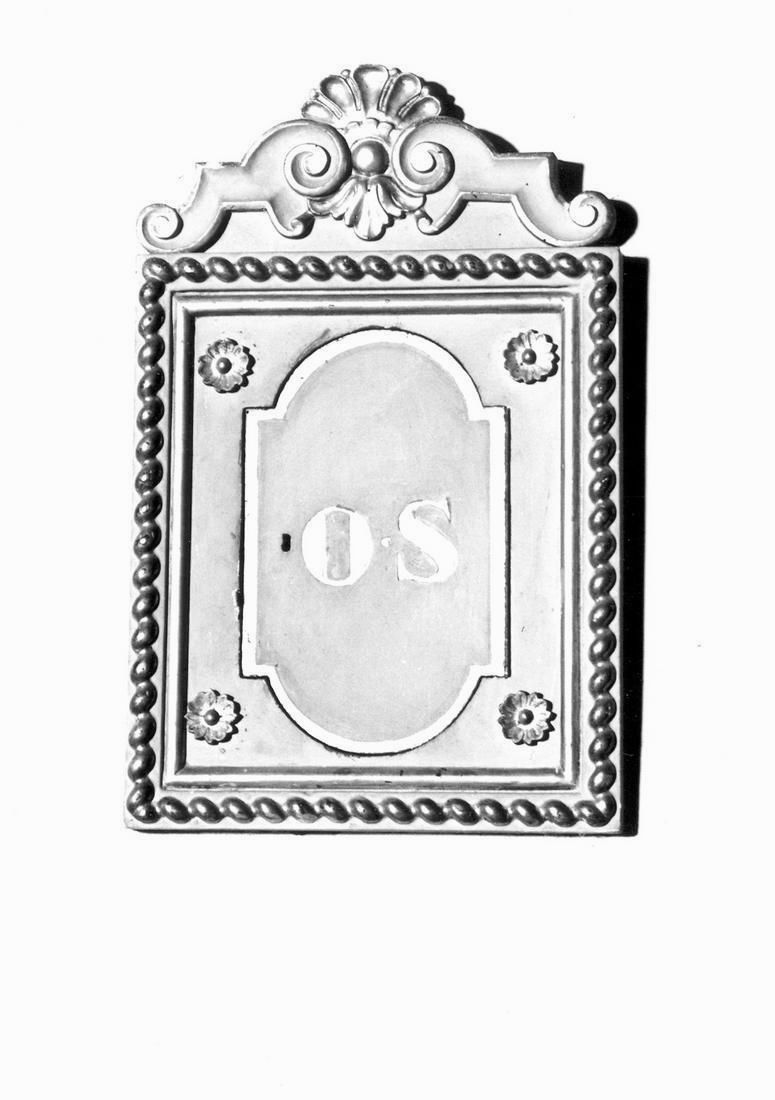 anta di armadietto per oli santi, serie - manifattura emiliano-lombarda (seconda metà sec. XIX)