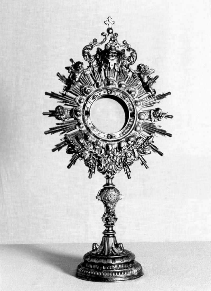 ostensorio - a raggiera - manifattura emiliano-lombarda (seconda metà sec. XIX)