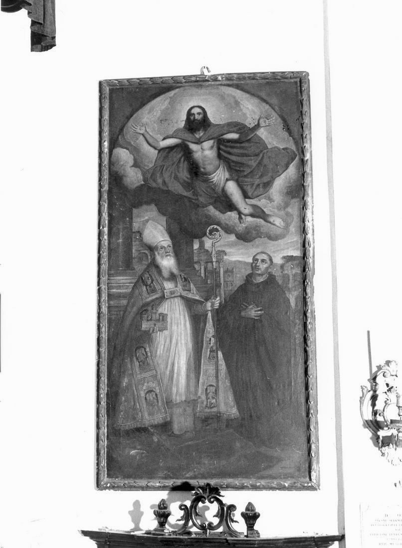 Cristo redentore appare a San Genesio e San Mauro (dipinto) - ambito emiliano-lombardo (prima metà sec. XIX)