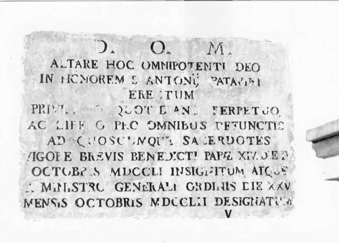 lapide - manifattura emiliano-lombarda (sec. XVIII)