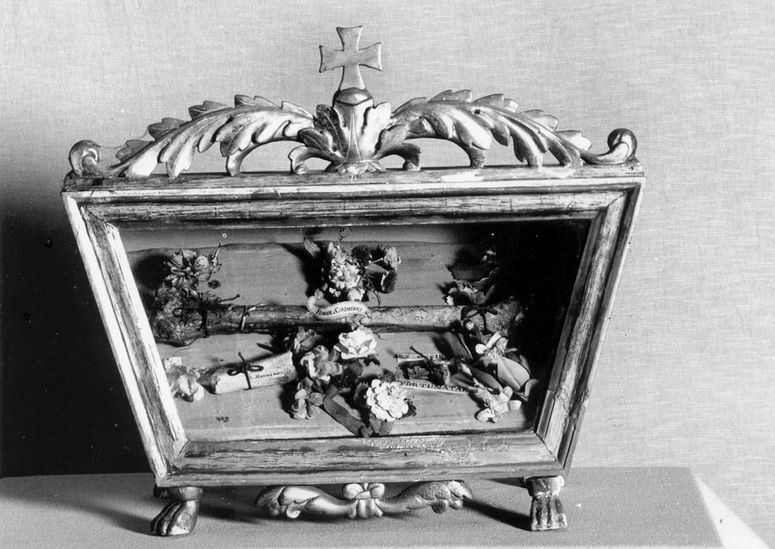 reliquiario a teca - manifattura emiliano-lombarda (seconda metà sec. XVIII)