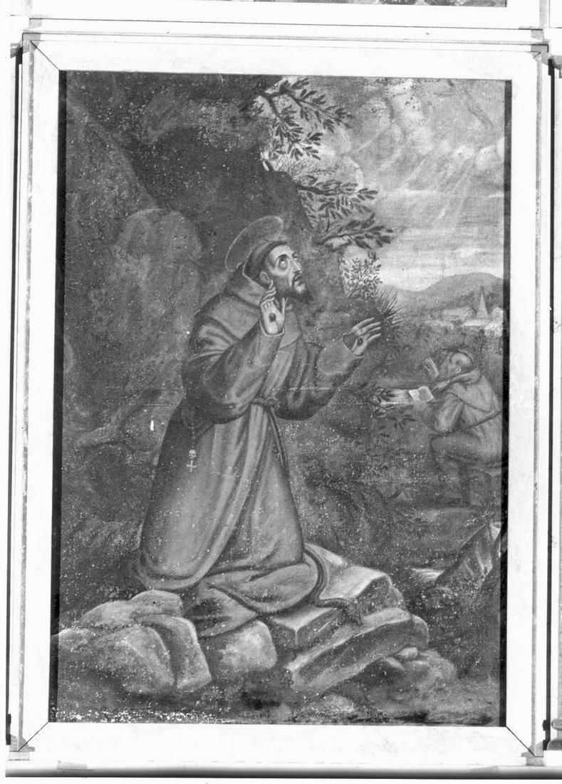 San Francesco d'Assisi riceve le stimmate (dipinto) - ambito emiliano (seconda metà sec. XVII)