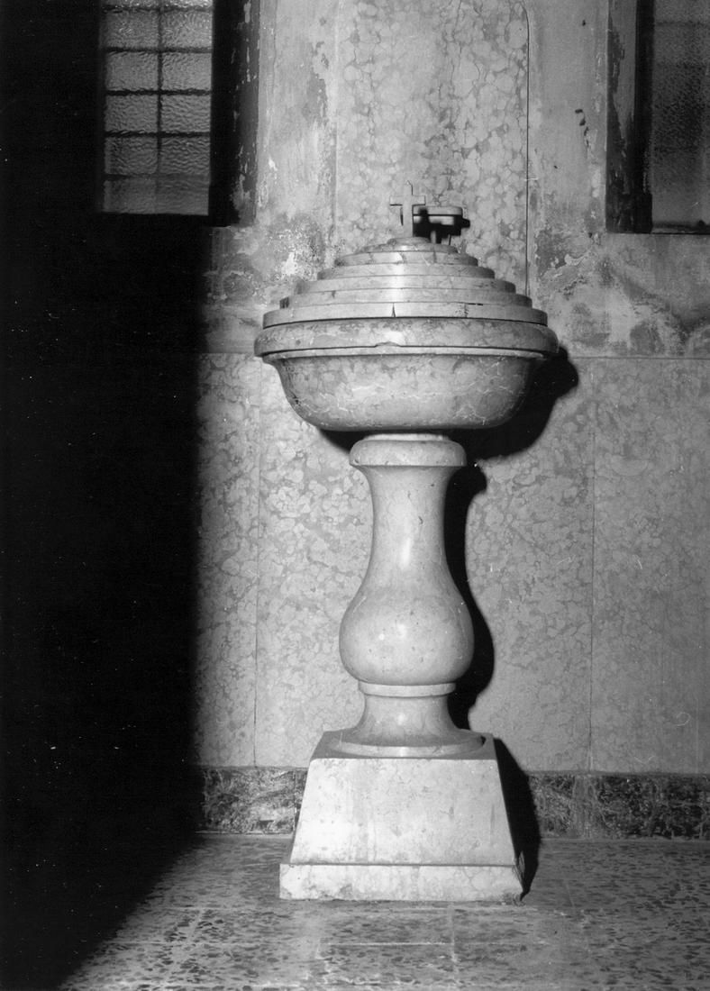 fonte battesimale - manifattura emiliano-lombarda (sec. XVIII)