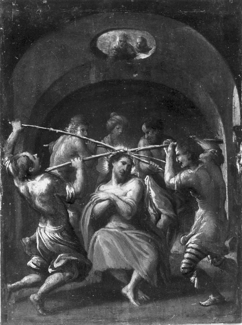 incoronazione di spine (dipinto, elemento d'insieme) - ambito emiliano-lombardo (seconda metà sec. XVII)