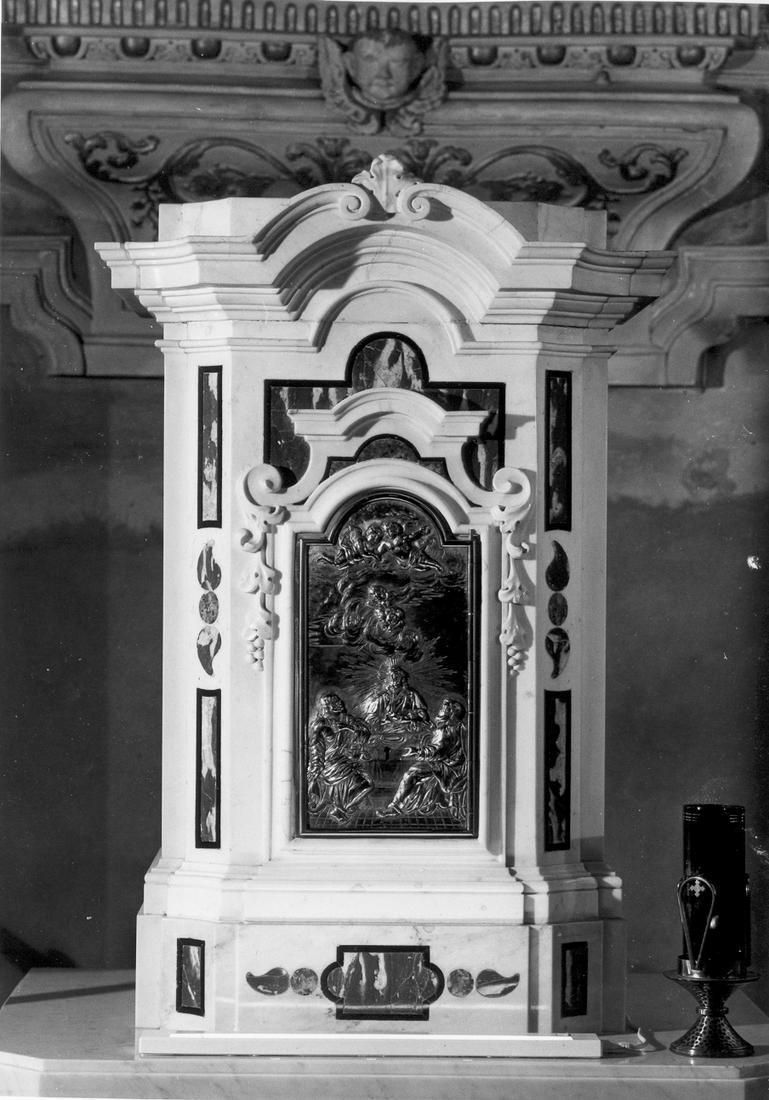tabernacolo - a frontale architettonico - manifattura emiliana (sec. XIX)