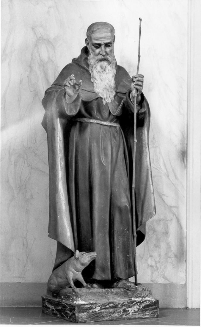 Sant'Antonio Abate (statua) - ambito emiliano (primo quarto sec. XX)