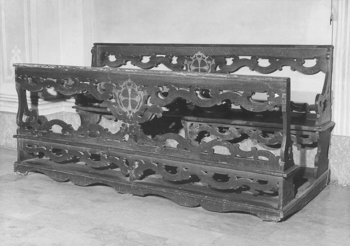 banco da chiesa, serie - manifattura emiliana (sec. XVIII)