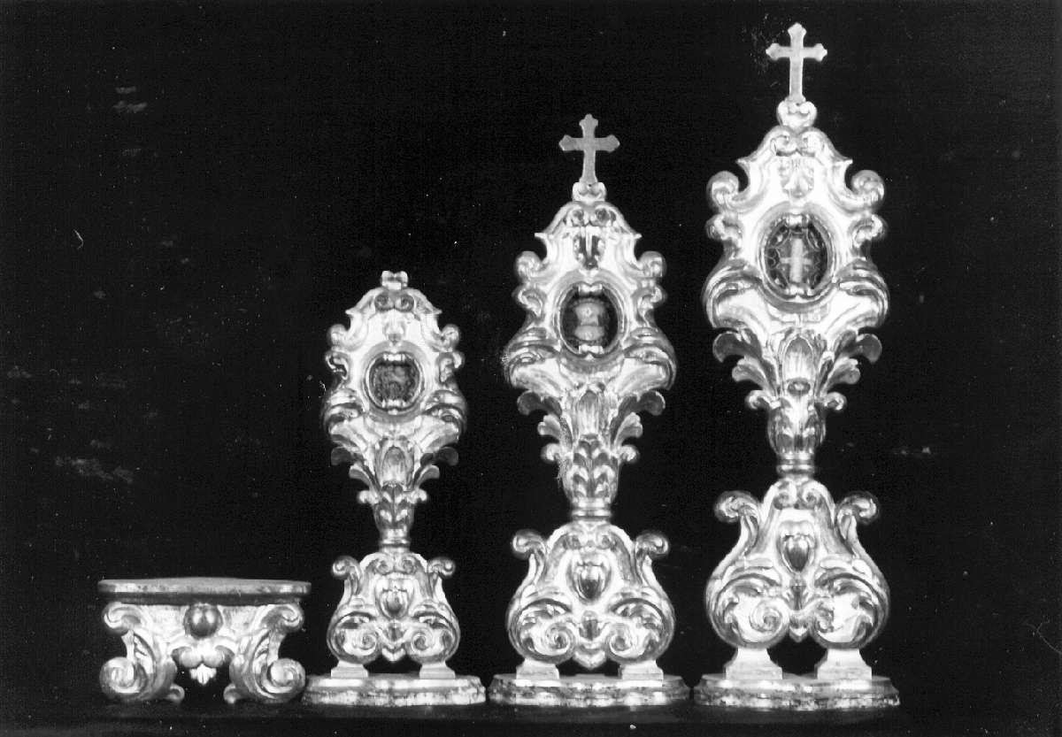 reliquiario - a ostensorio, serie di Tarasconi Rainaldo (bottega) (secondo quarto sec. XX)