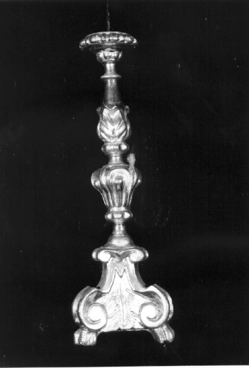 candeliere d'altare, serie - manifattura emiliana (fine/inizio secc. XVIII/ XIX)