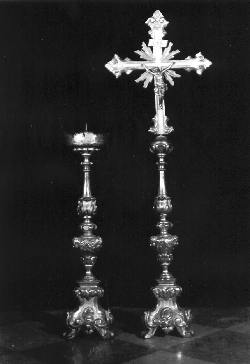 candeliere, serie - manifattura emiliana (fine/inizio secc. XVIII/ XIX)