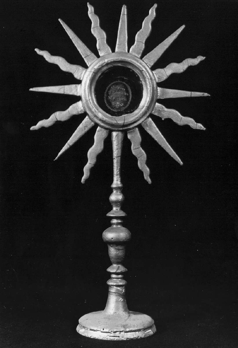 reliquiario - a ostensorio, serie - manifattura emiliana (fine/inizio secc. XVII/ XVIII)