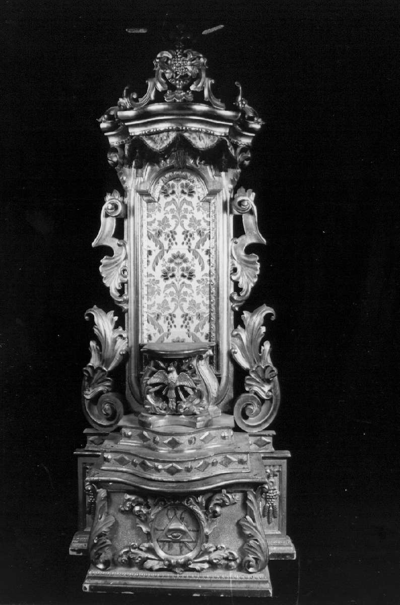 trono per esposizione eucaristica di Roncaglia Giuseppe, Valentini Antonio (sec. XIX)