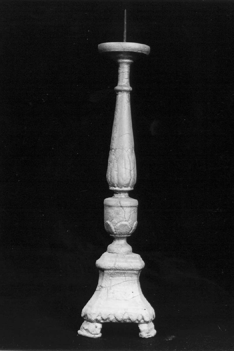 candeliere d'altare, serie - manifattura emiliana (inizio sec. XIX)