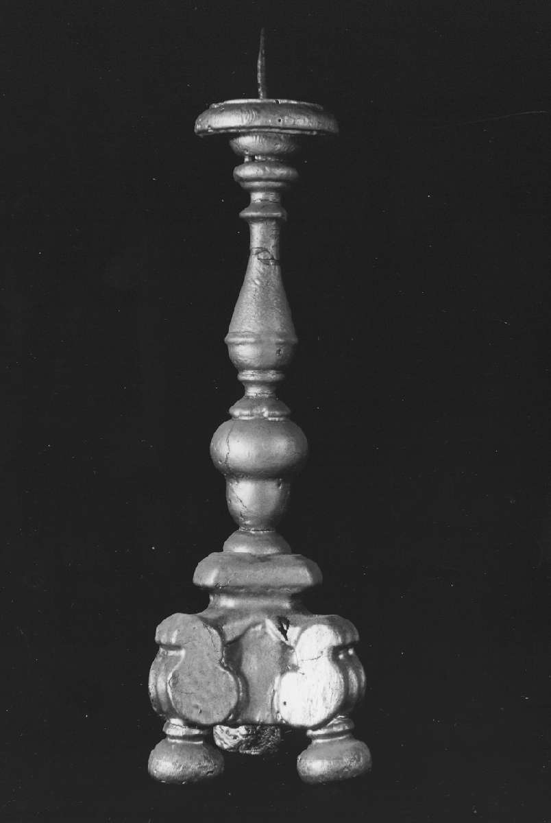 candeliere d'altare, serie - manifattura emiliana (sec. XIX)