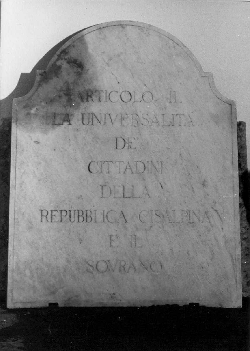 lapide - produzione emiliana (sec. XVIII)