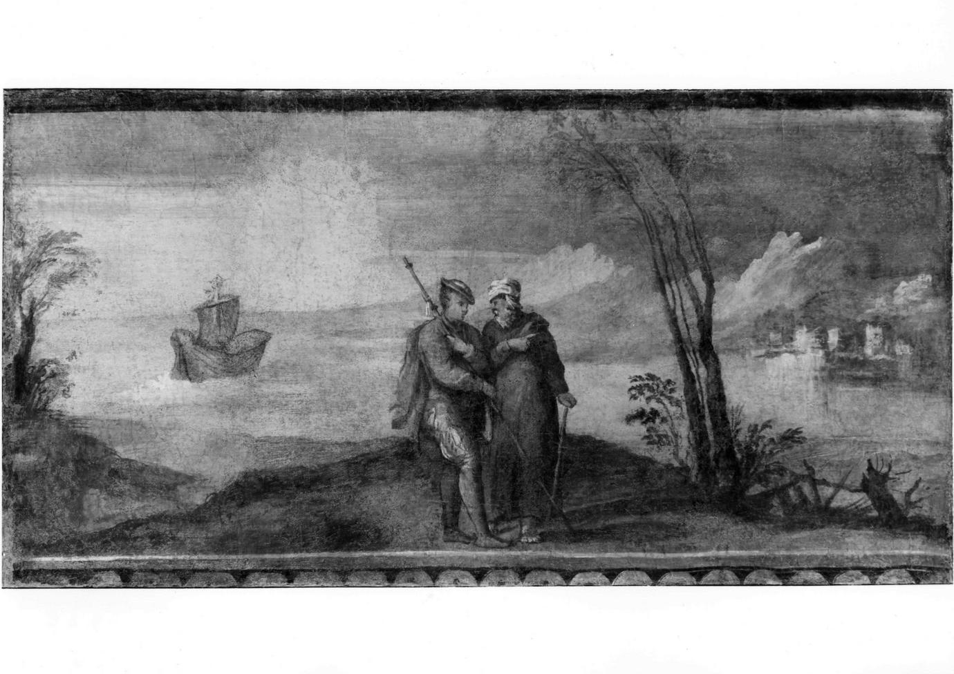 Prasildo e il vecchio (dipinto) di Dell'Abate Niccolò (sec. XVI)