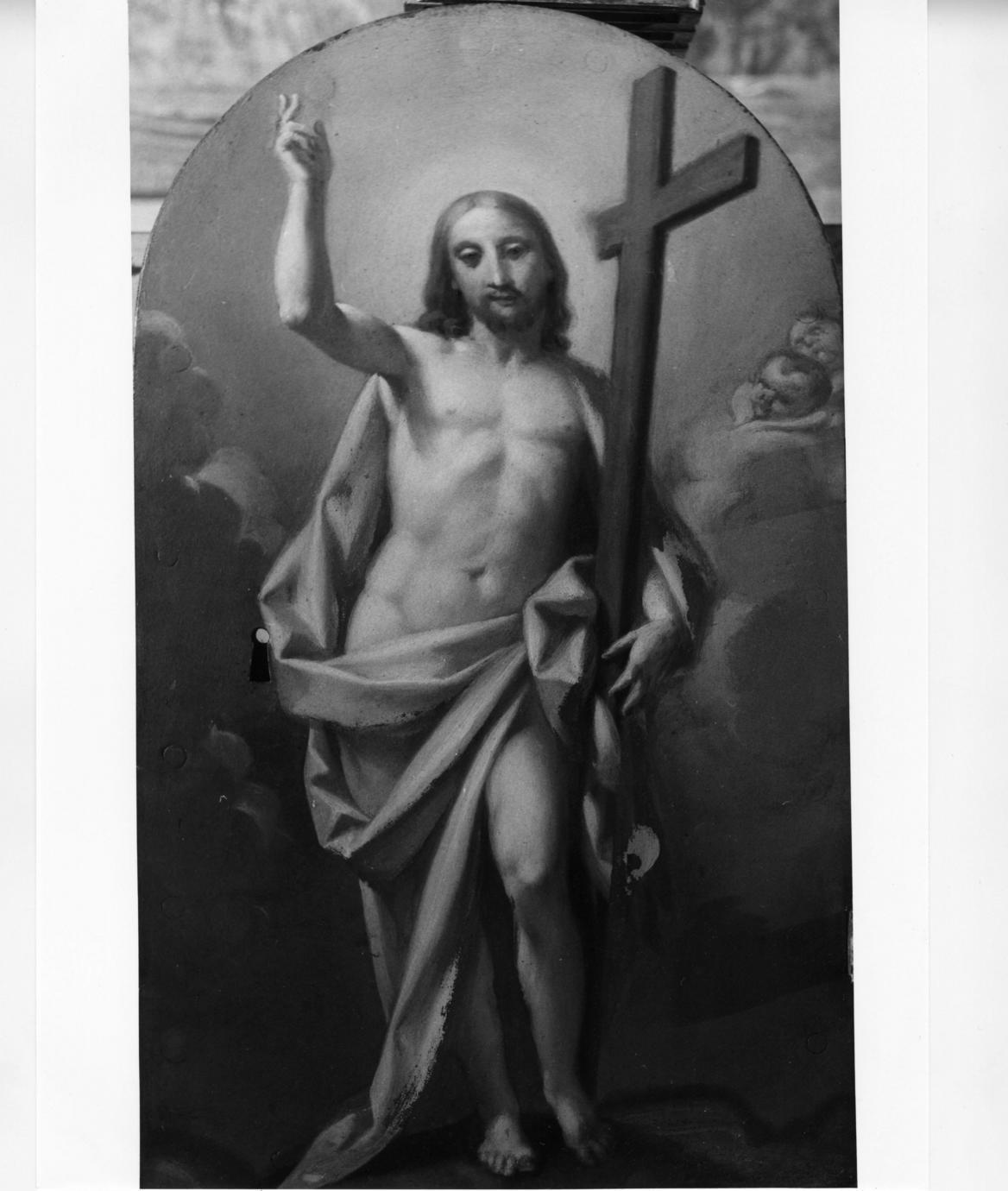 Cristo redentore benedicente (dipinto, elemento d'insieme) di Consetti Antonio (sec. XVIII)