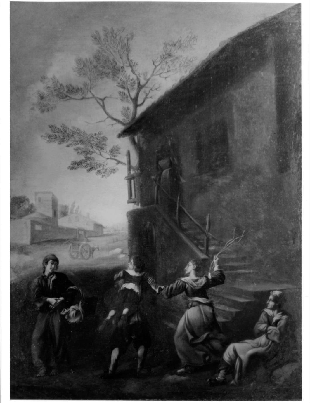 scena familiare (dipinto) di Olivero Pietro Domenico (attribuito) (prima metà sec. XVIII)