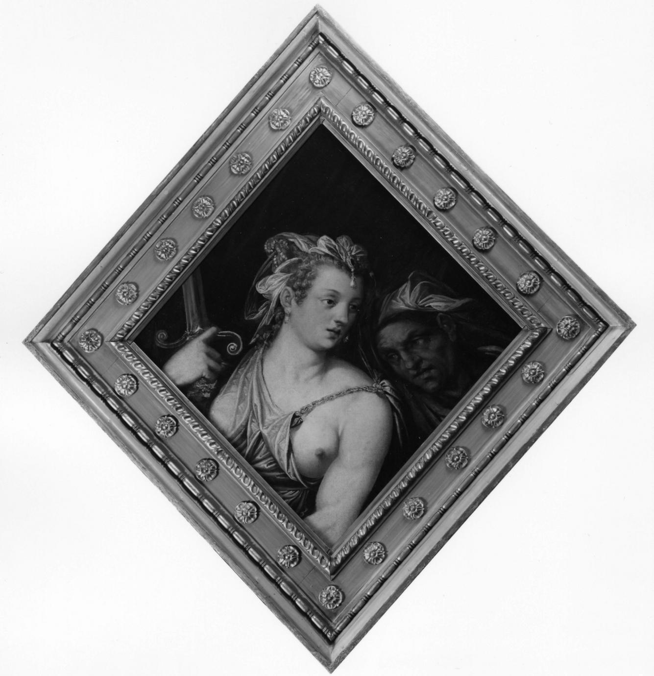 Giuditta con la sua ancella (dipinto) di Passerotti Bartolomeo (attribuito) (sec. XVI)