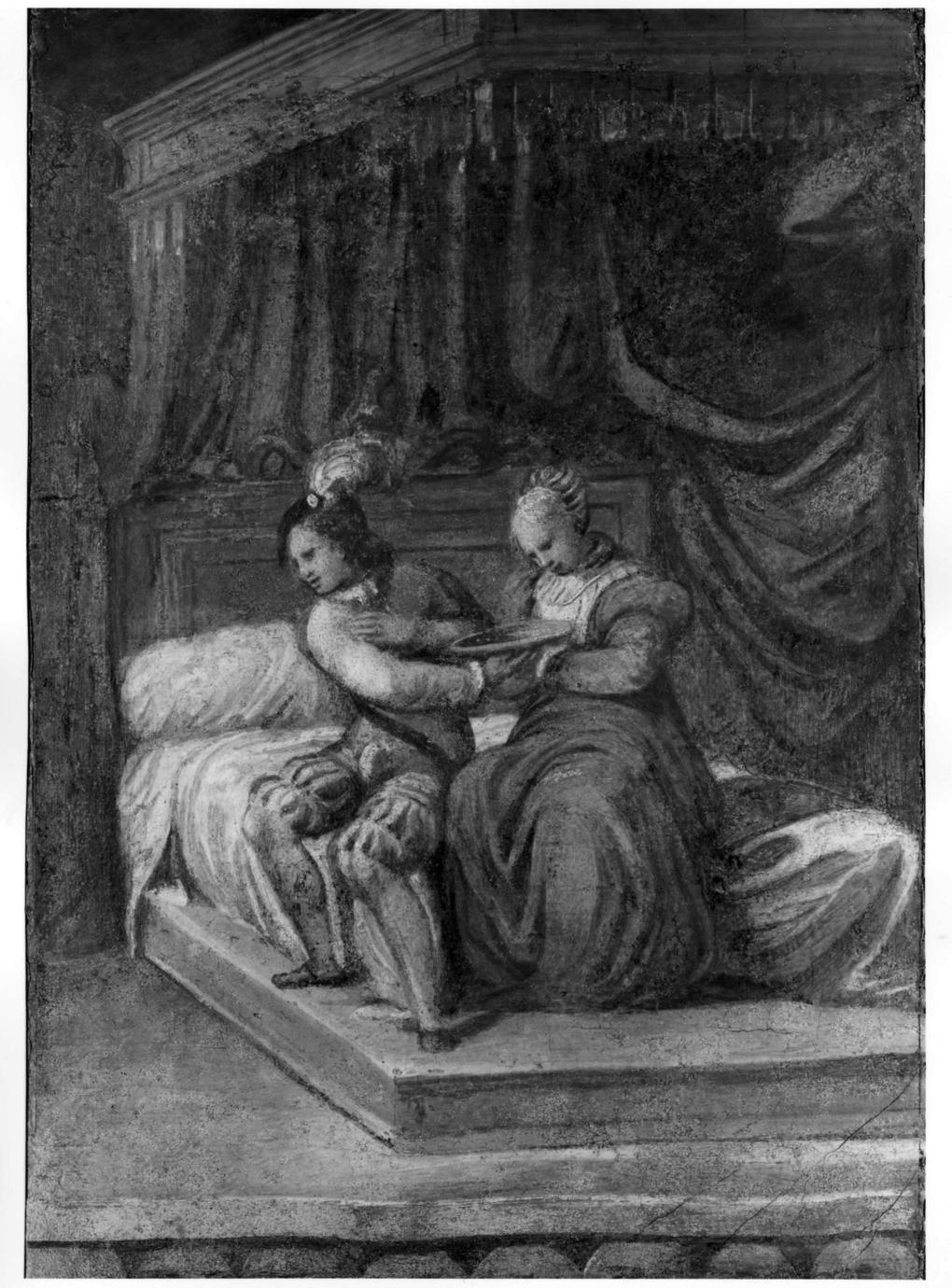 Iroldo e Tisbina (dipinto) di Dell'Abate Niccolò (sec. XVI)