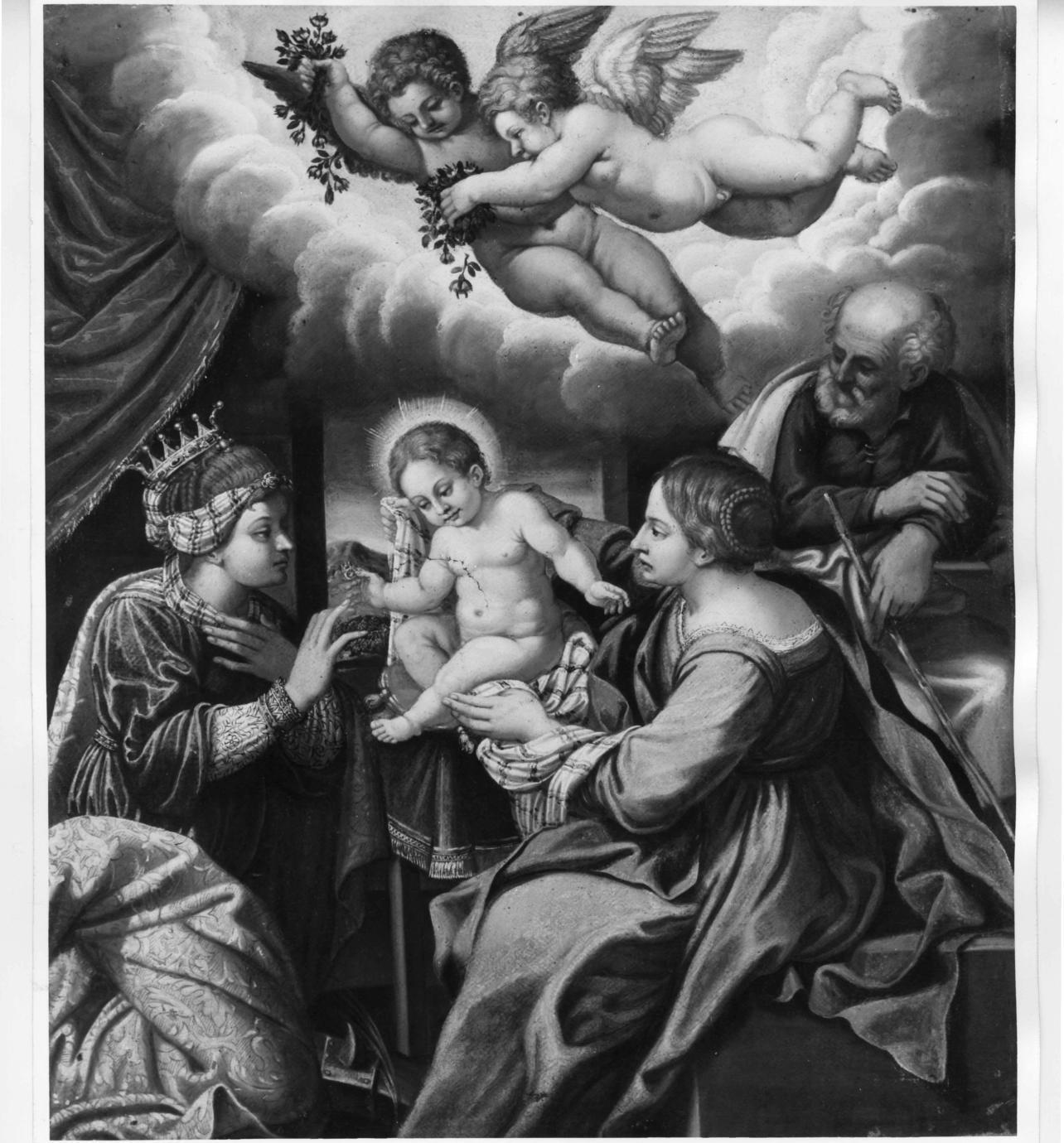 matrimonio mistico di Santa Caterina d'Alessandria (dipinto) - ambito emiliano (prima metà sec. XVII)