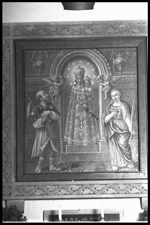 Madonna di Loreto con San Rocco e Santa Lucia (dipinto) - manifattura modenese (sec. XIX)