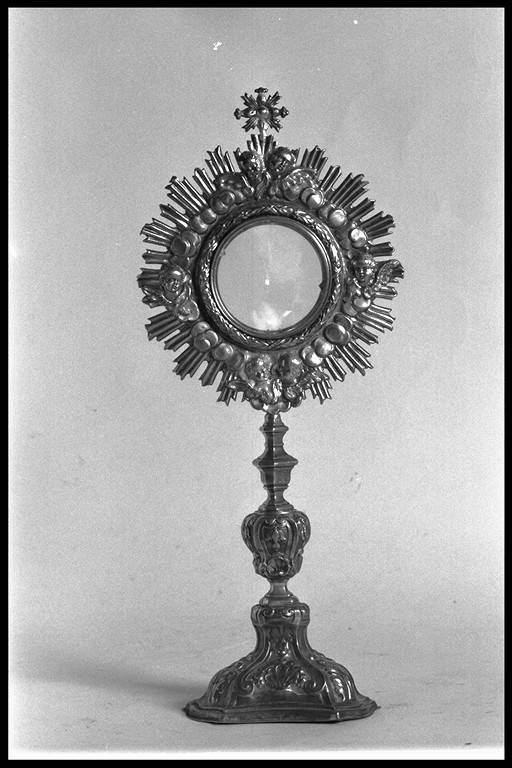 ostensorio - a raggiera - ambito modenese (metà sec. XVIII)