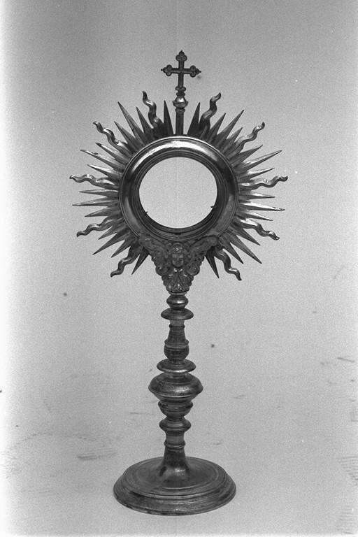 ostensorio - a raggiera - produzione emiliana (secc. XVIII/ XIX)