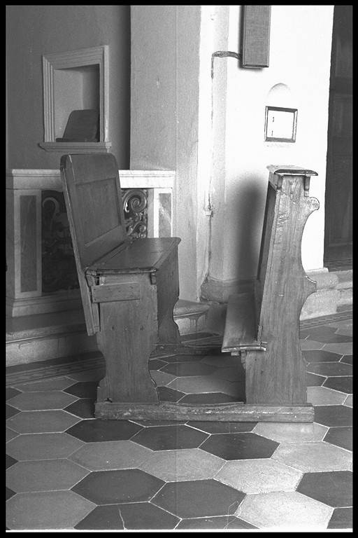 banco da chiesa - produzione modenese (prima metà sec. XIX)