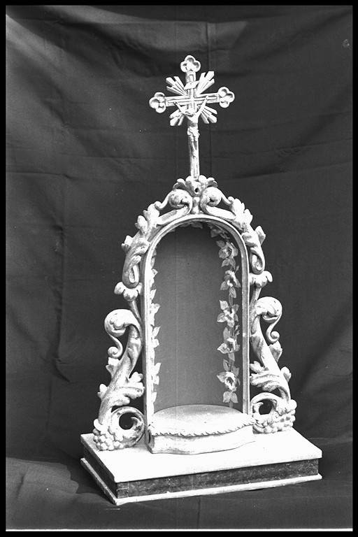 tronetto per esposizione eucaristica - produzione modenese (seconda metà sec. XIX)