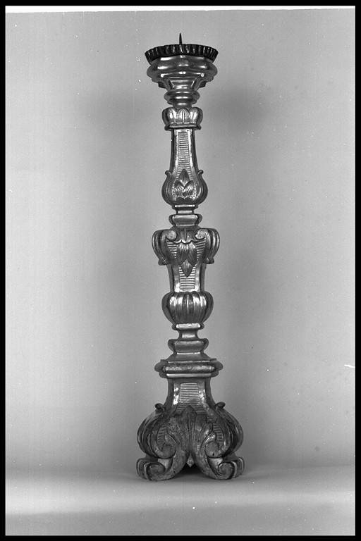 candeliere d'altare, serie - manifattura emiliana (metà sec. XIX)