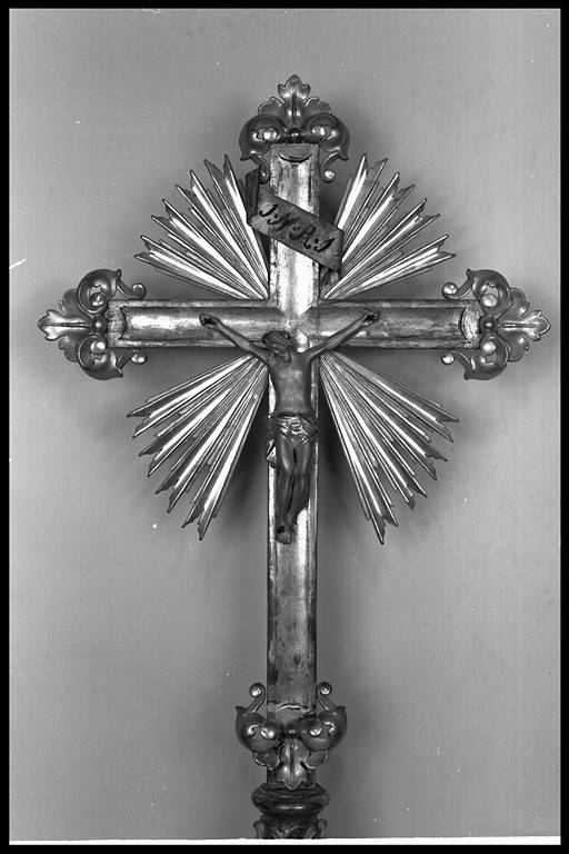 croce d'altare, elemento d'insieme - manifattura emiliana (metà sec. XIX)