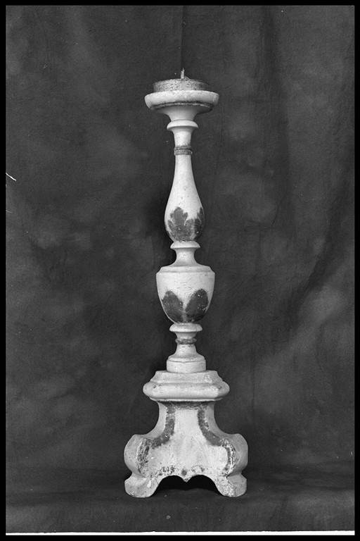 candeliere d'altare, serie - manifattura emiliana (fine/inizio secc. XIX/ XX)