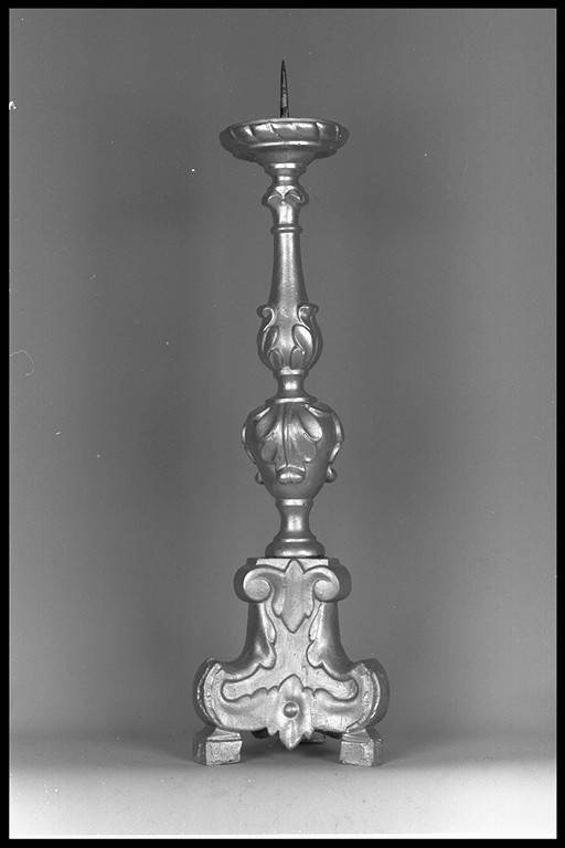 candeliere d'altare, serie - manifattura emiliana (prima metà sec. XIX)