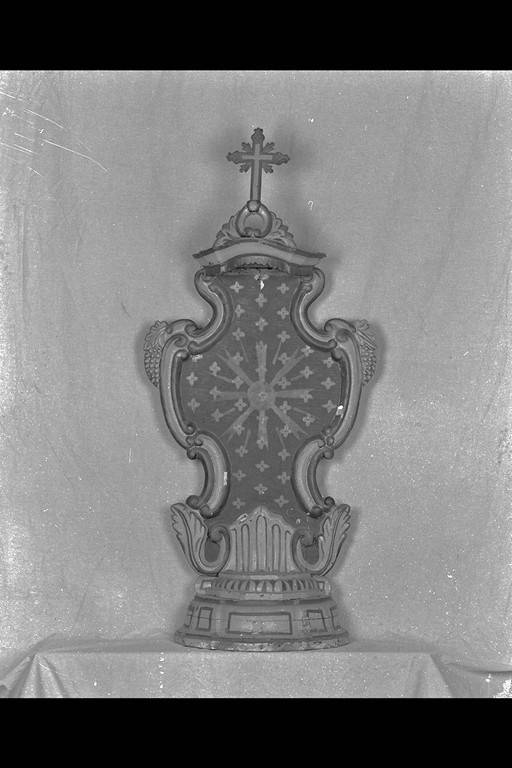 tronetto per esposizione eucaristica - manifattura emiliana (seconda metà sec. XVIII)