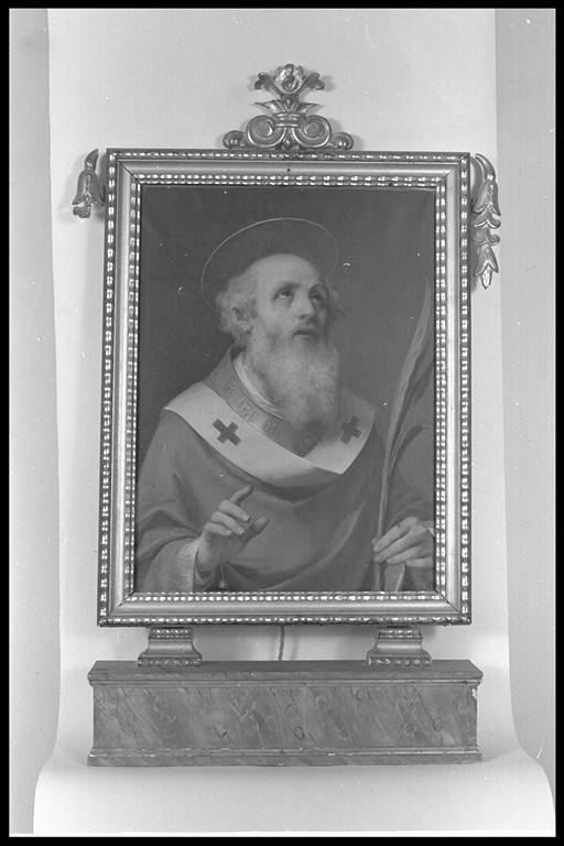 santo vescovo (dipinto) - ambito modenese (seconda metà sec. XIX)