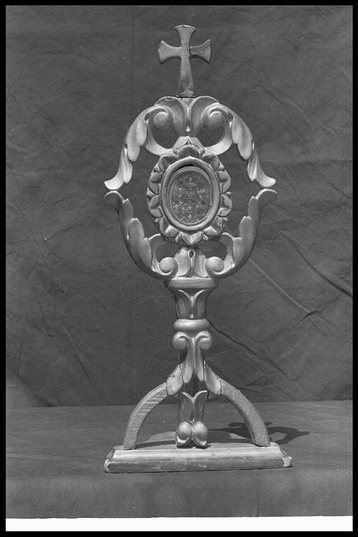 reliquiario - a ostensorio - manifattura modenese (inizio sec. XIX)