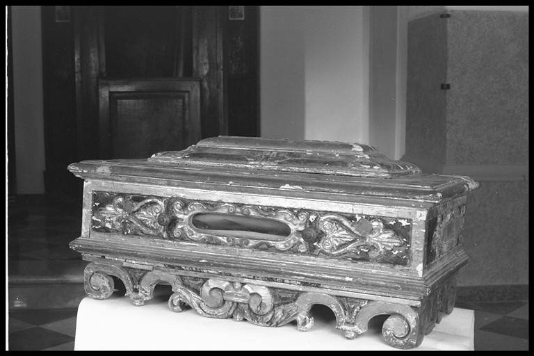 reliquiario a teca - a urna - manifattura modenese (prima metà sec. XVII)