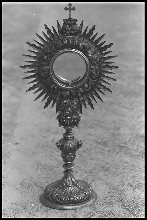 ostensorio - a raggiera - manifattura bolognese (prima metà sec. XVIII)