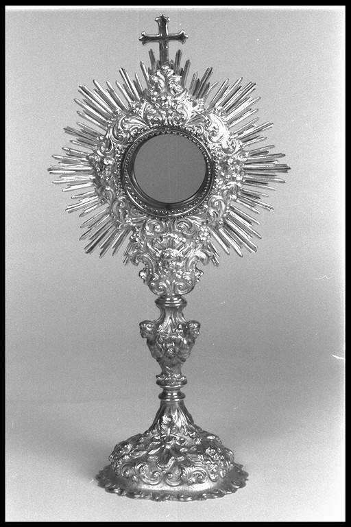 ostensorio - a raggiera - ambito reggiano (sec. XVIII)