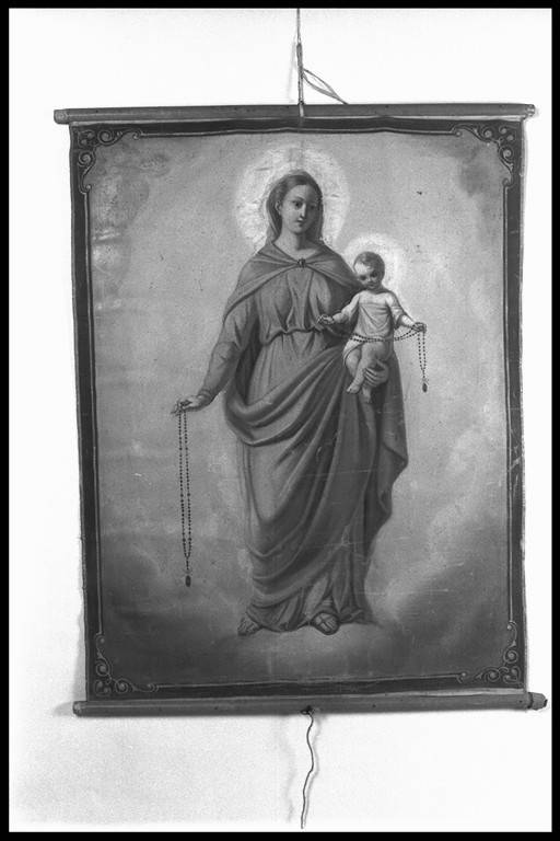 Madonna del Rosario (stendardo) - produzione reggiana (sec. XIX)