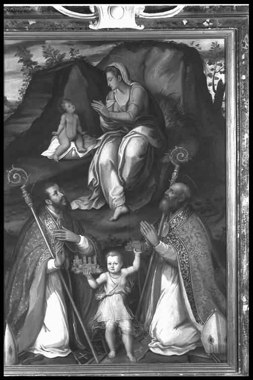 Madonna della Ghiara con San Prospero e San Biagio (dipinto) - ambito emiliano (sec. XVI)