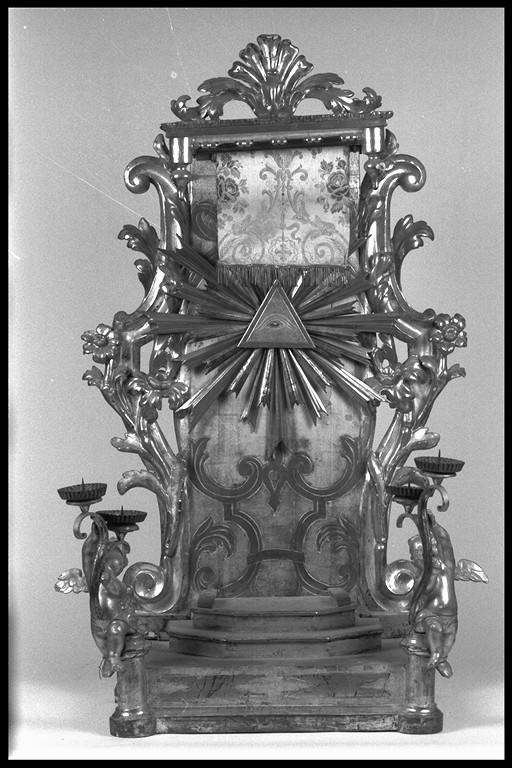 tronetto per esposizione eucaristica - ambito reggiano (sec. XIX)