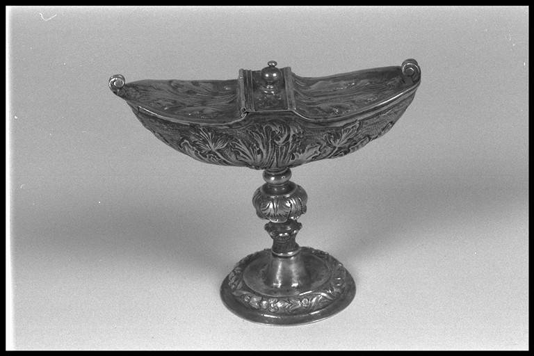 navicella portaincenso, elemento d'insieme - produzione italiana (seconda metà sec. XIX)