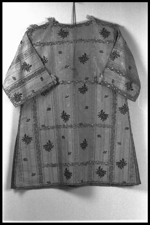 tunicella, elemento d'insieme - manifattura italiana (seconda metà sec. XVIII)